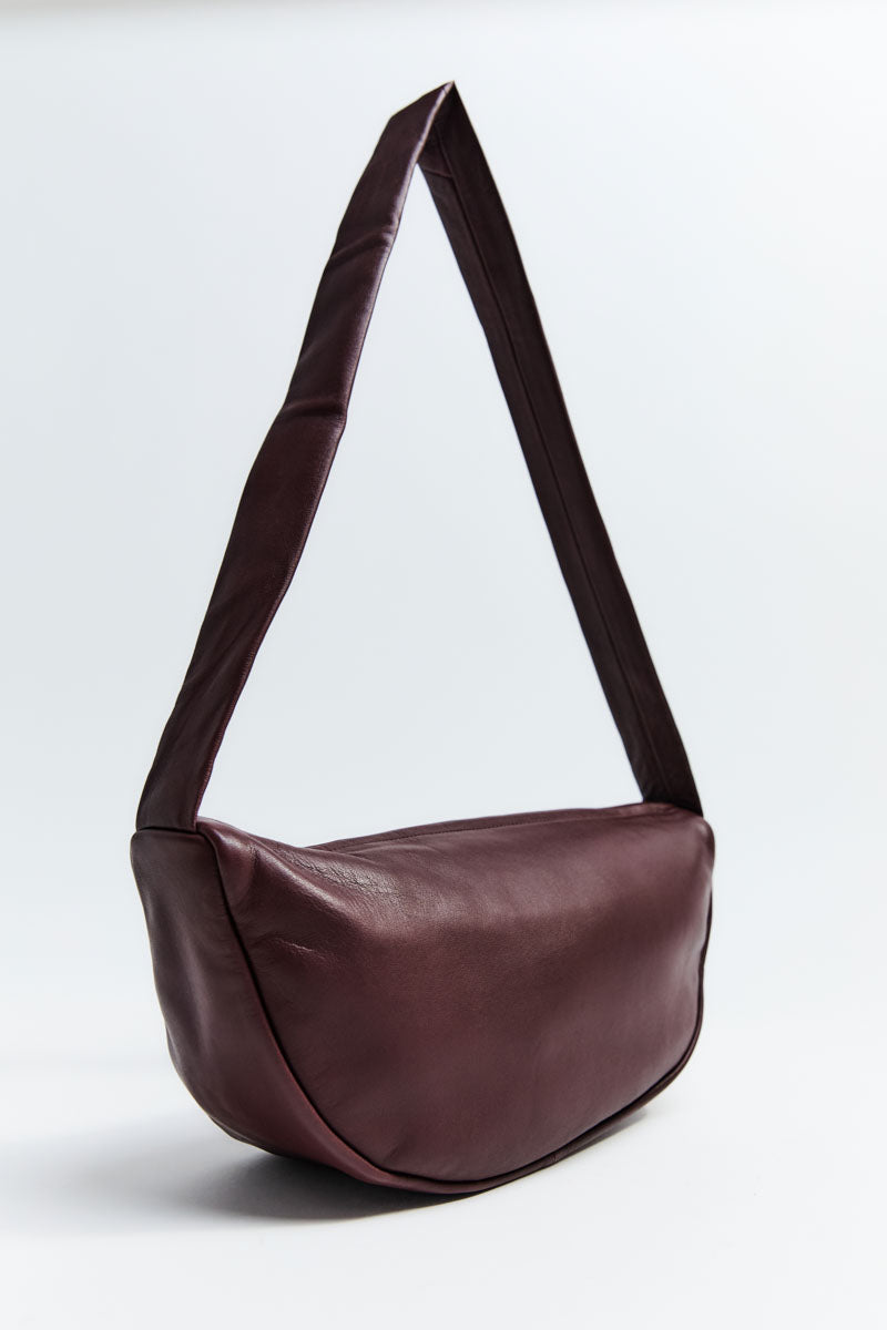 Soft Crescent Bag - Plum