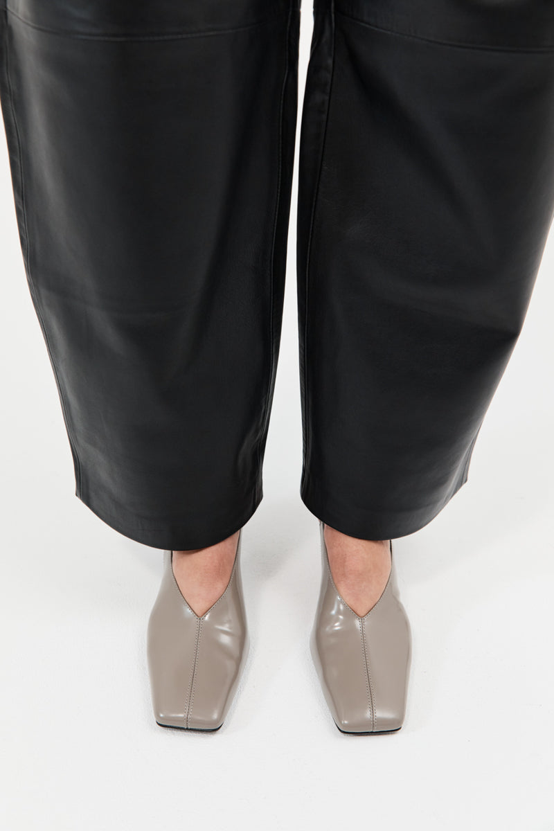 Square Toe Sling Back Heel - Slate