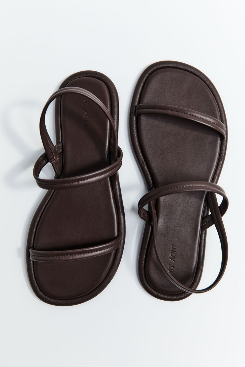 Fine Strap Sandal - Chocolate