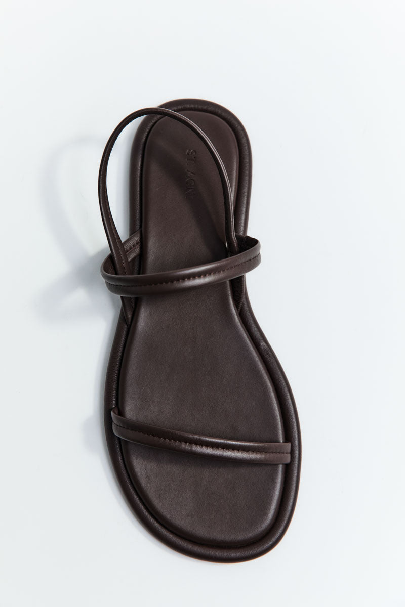 Fine Strap Sandal - Chocolate