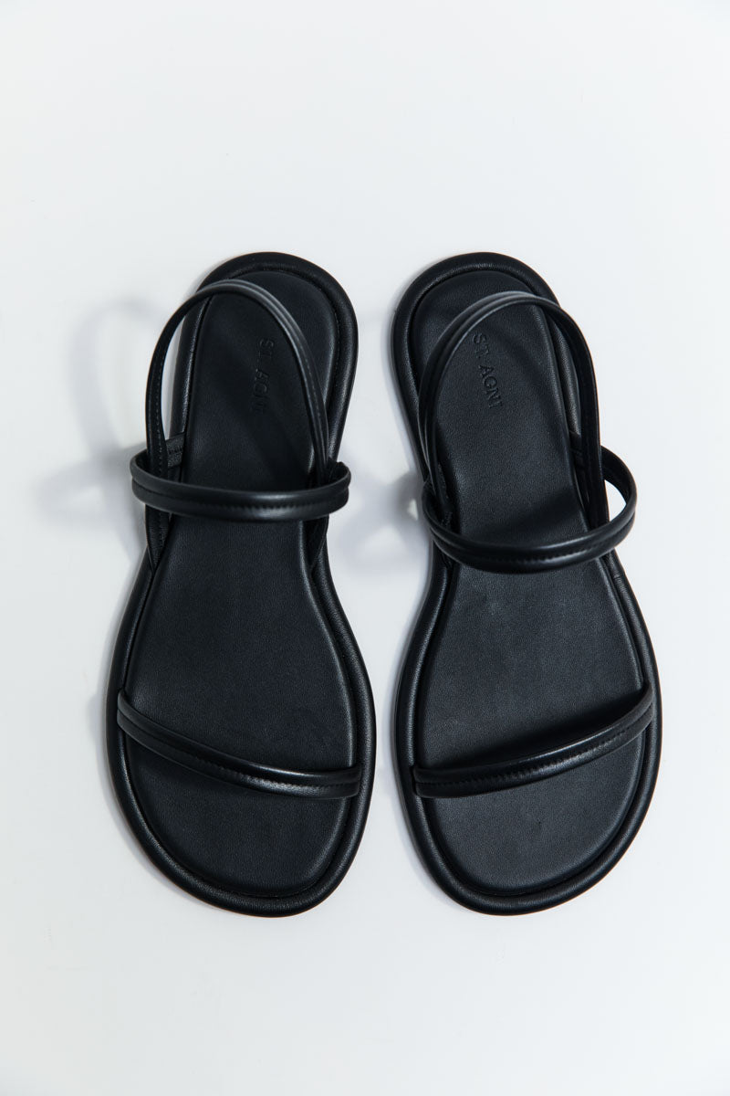 Fine Strap Sandal - Black