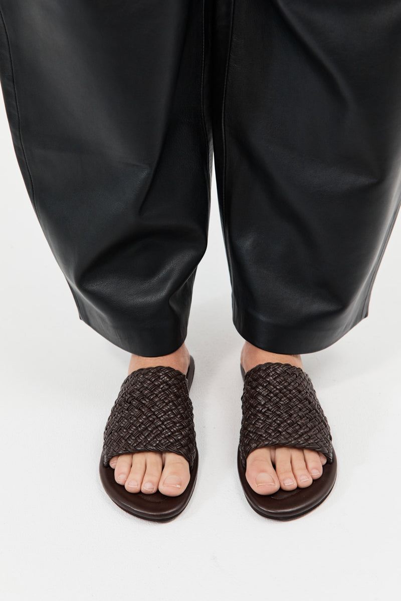 Woven Minimal Slide - Chocolate