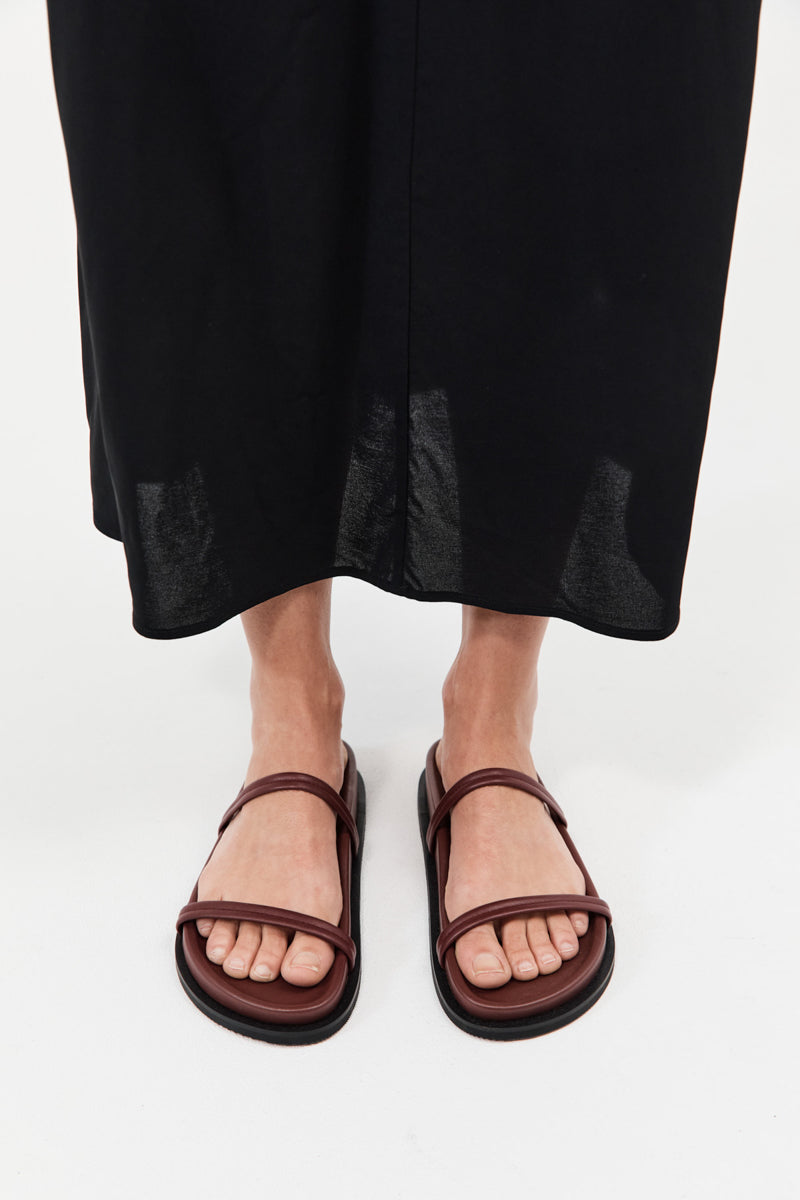 Fine Double Strap Slide - Plum