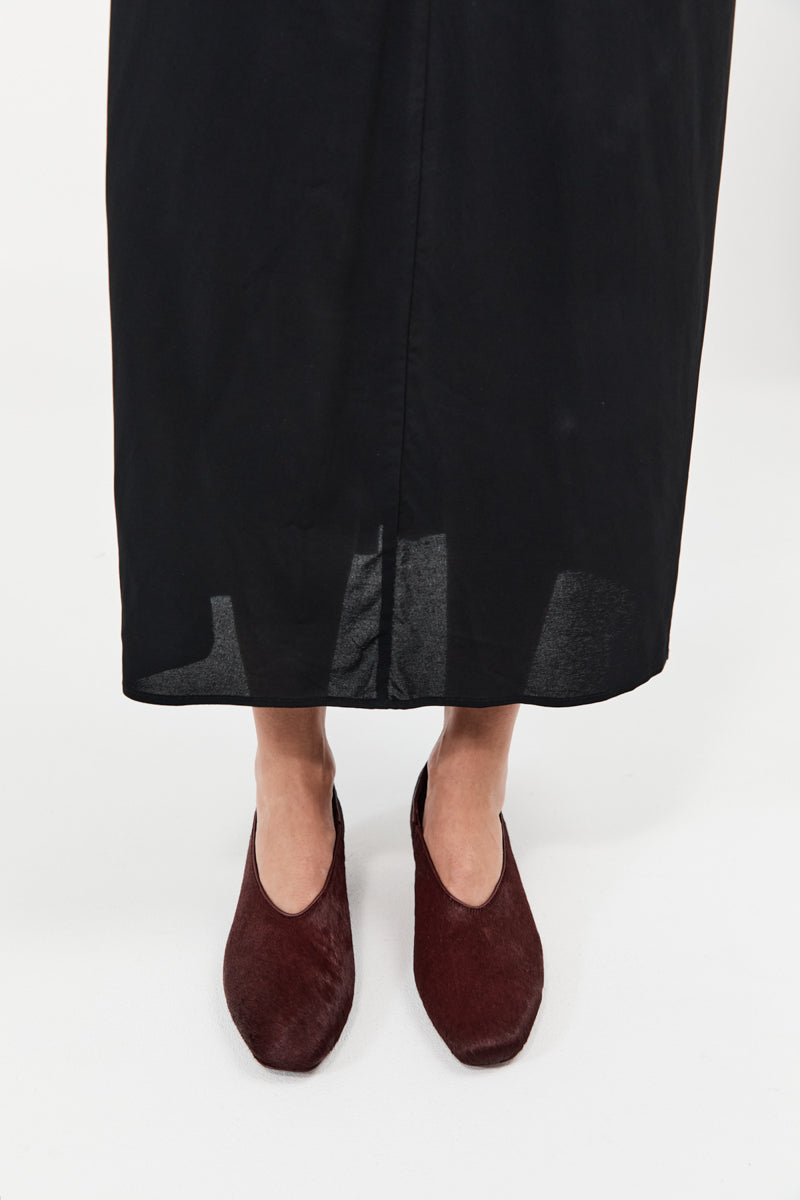 Pony Hair Glove Heel - Plum