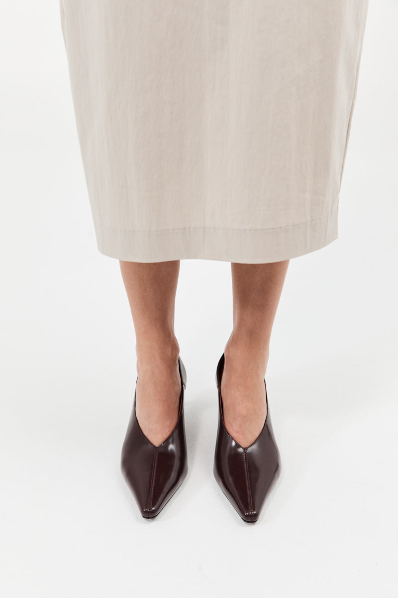 Classic Fold Heel - Bordeaux