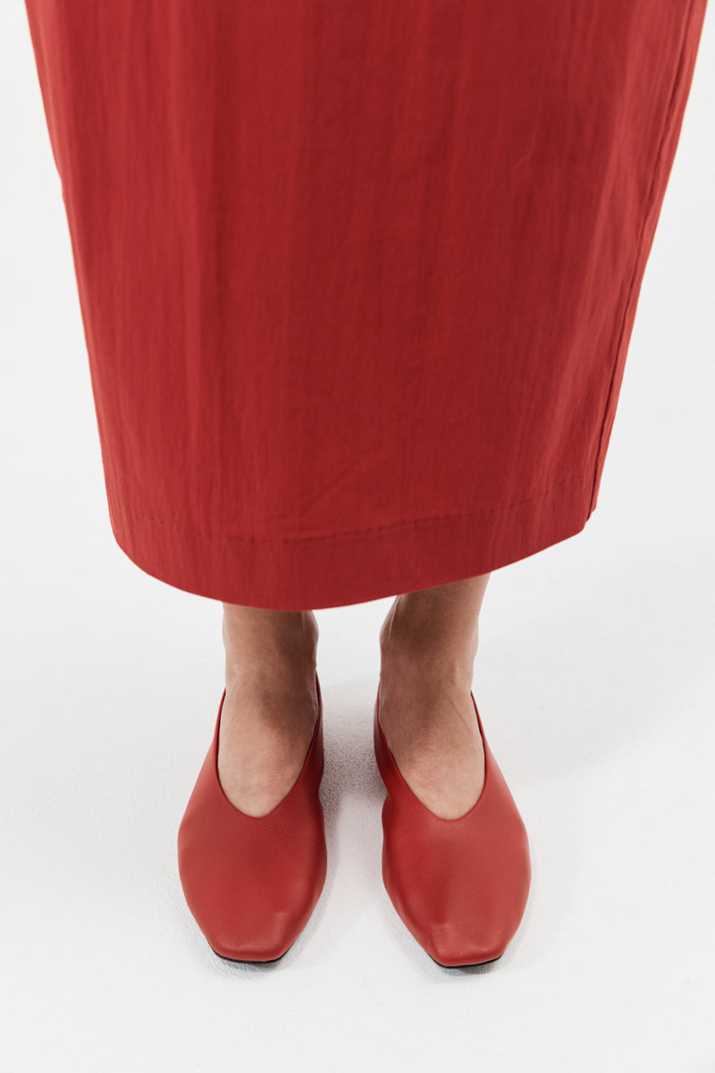 Soft Glove Ballet Flat - Rosso