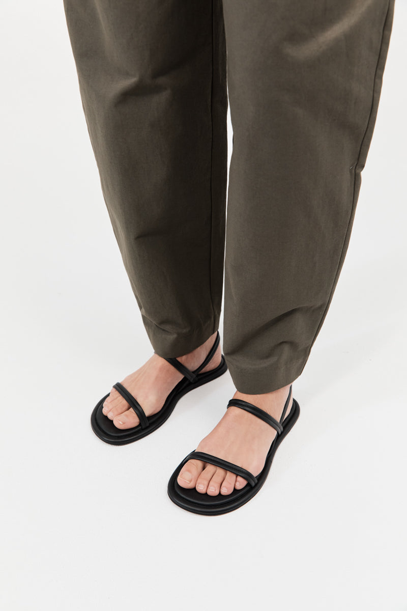 Fine Strap Sandal - Black