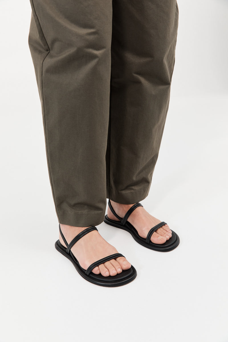 Fine Strap Sandal - Black