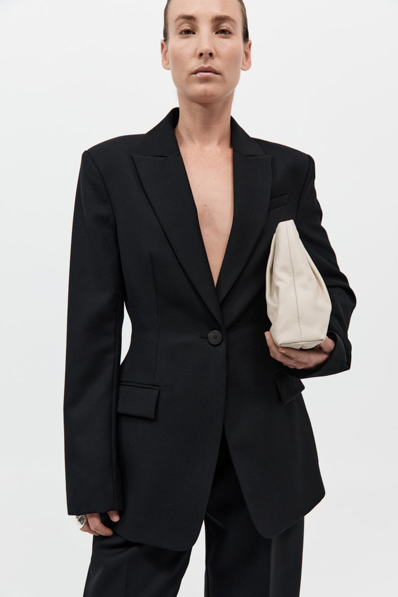 Soft Tuck Clutch - Creme