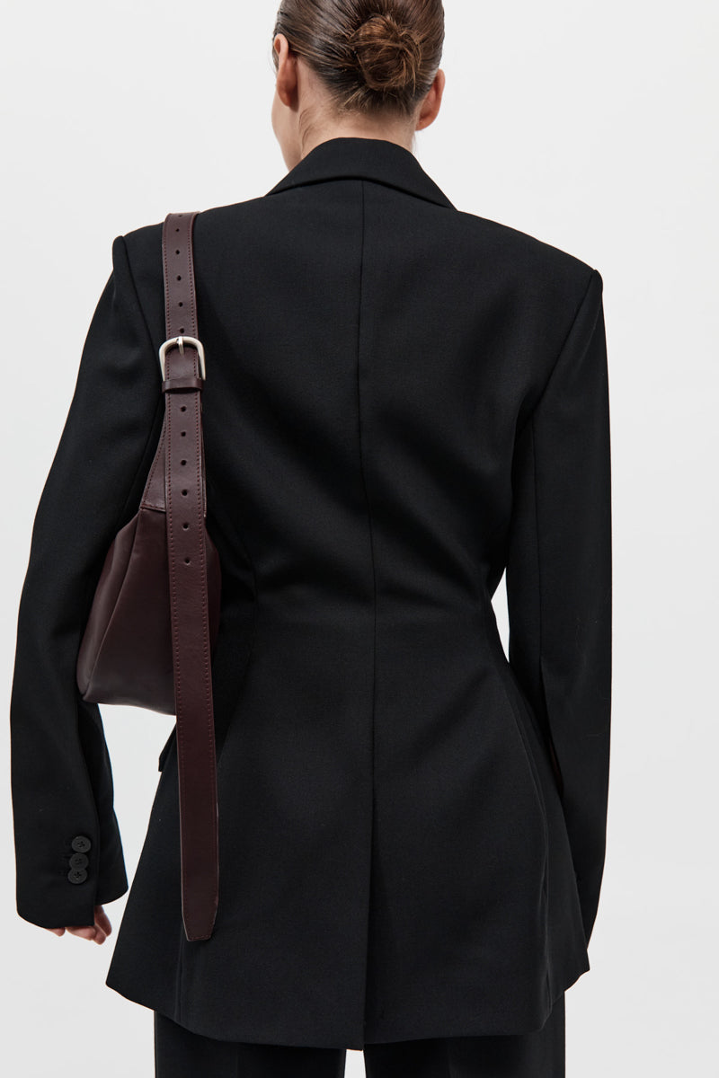 Adjustable Crescent Bag - Bordeaux