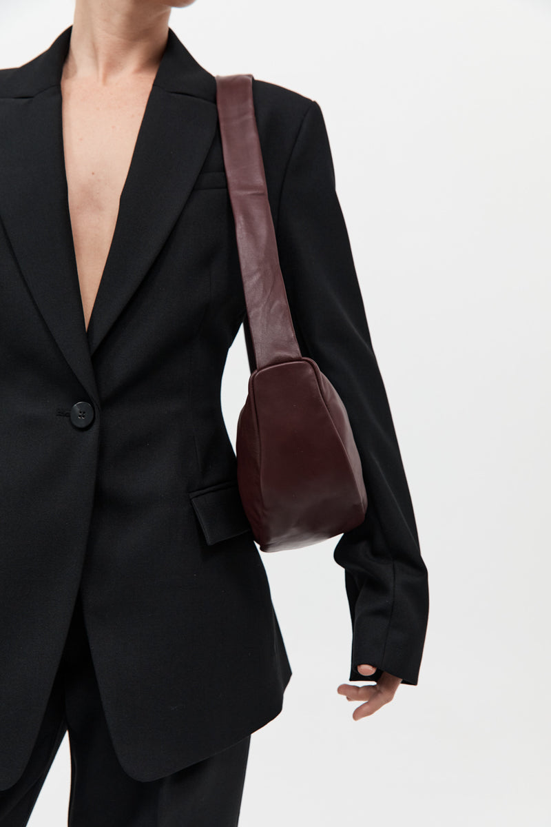 Soft Crescent Bag - Plum