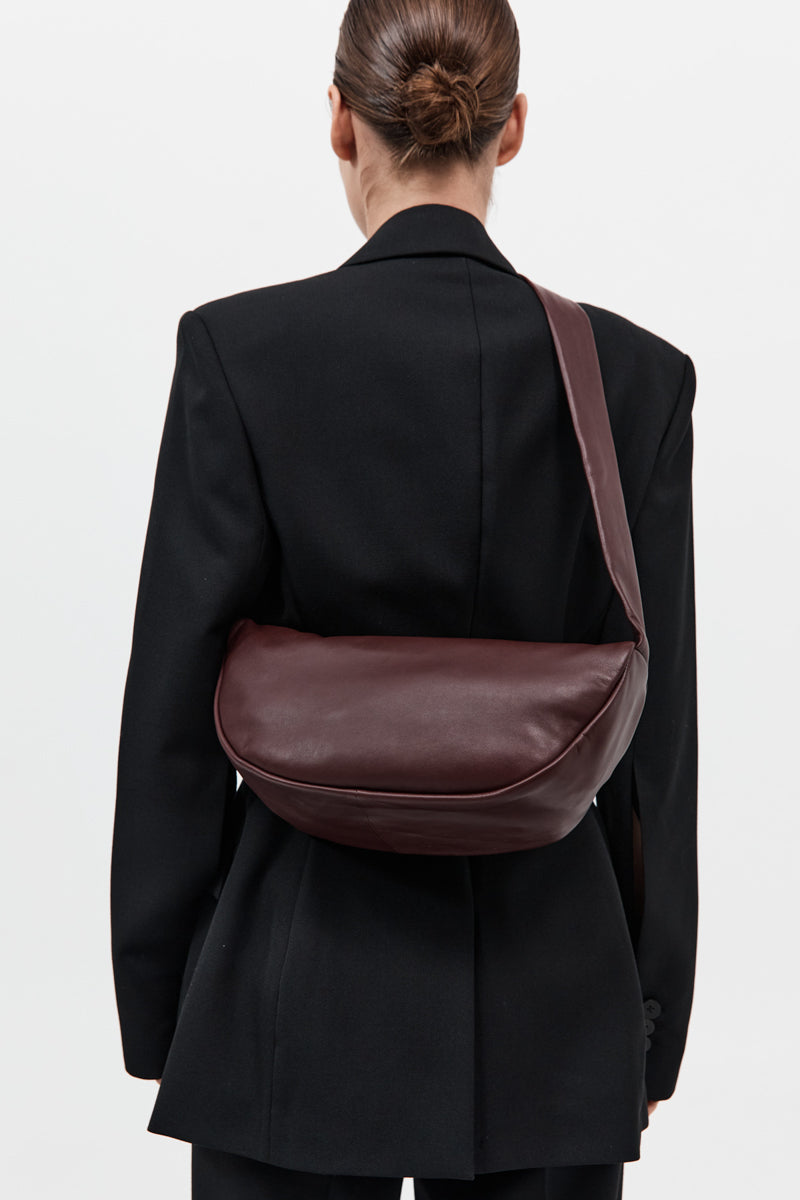 Soft Crescent Bag - Plum