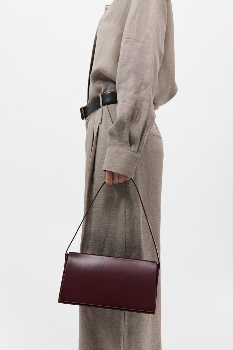 Triangle Origami Shoulder Bag - Plum