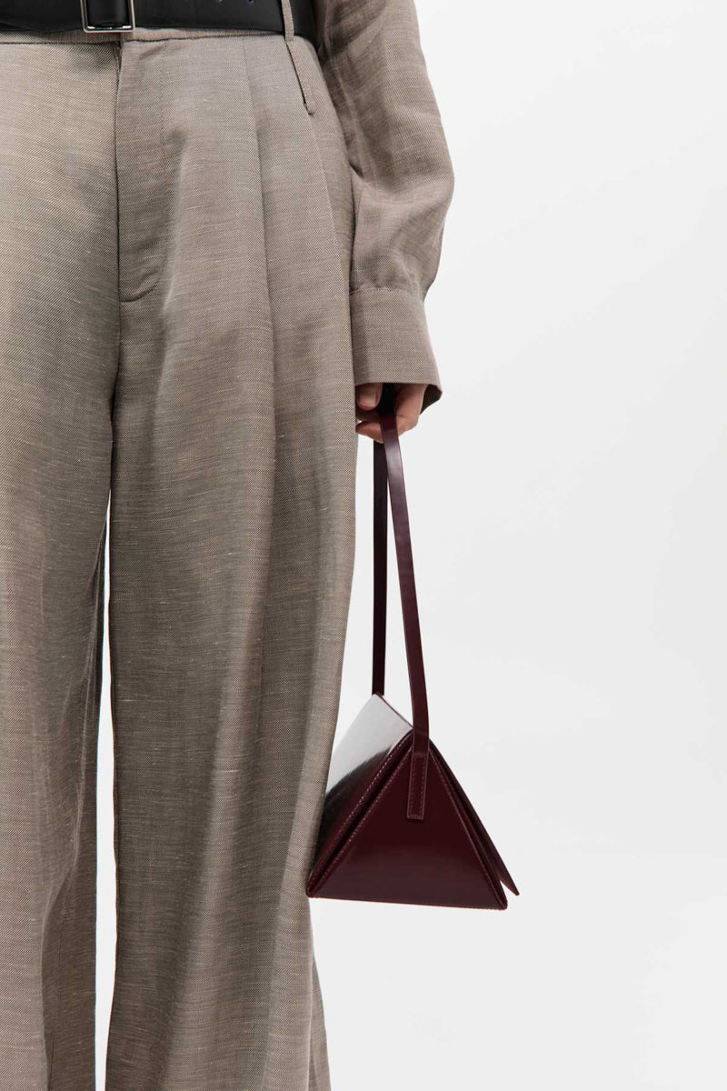 Triangle Origami Shoulder Bag - Plum