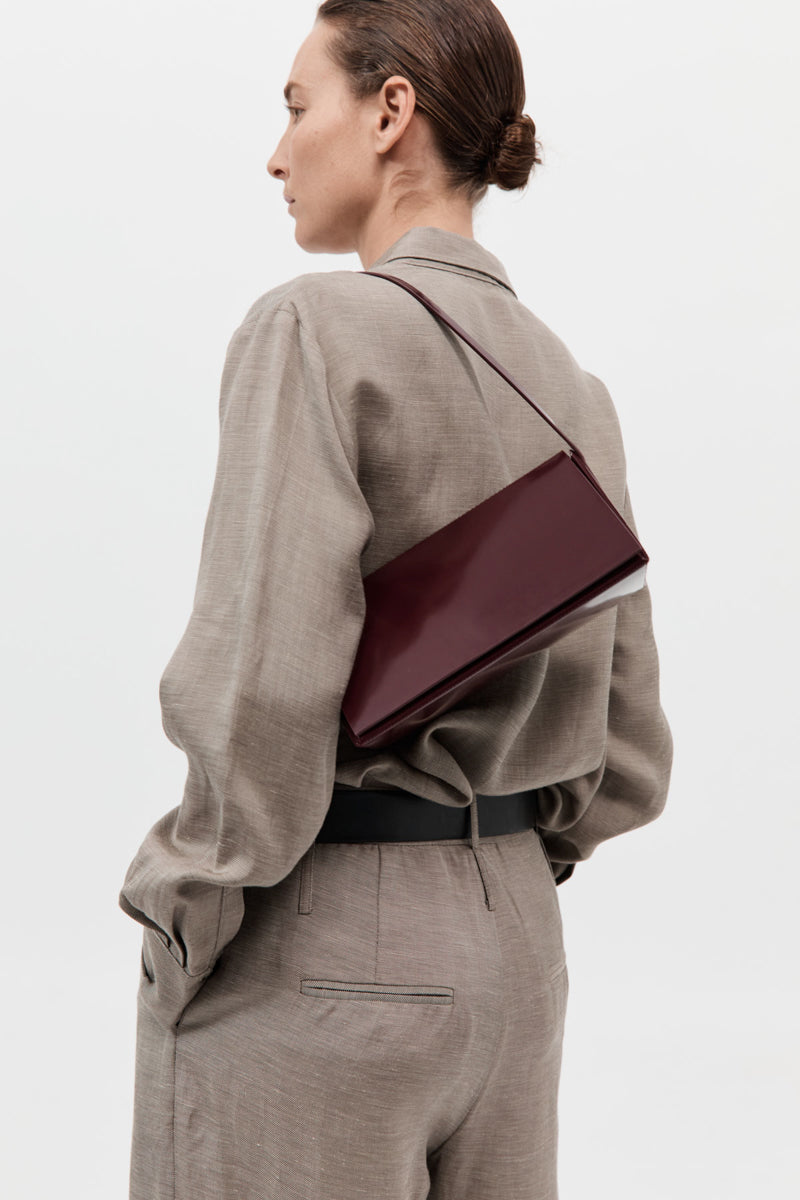 Triangle Origami Shoulder Bag - Plum