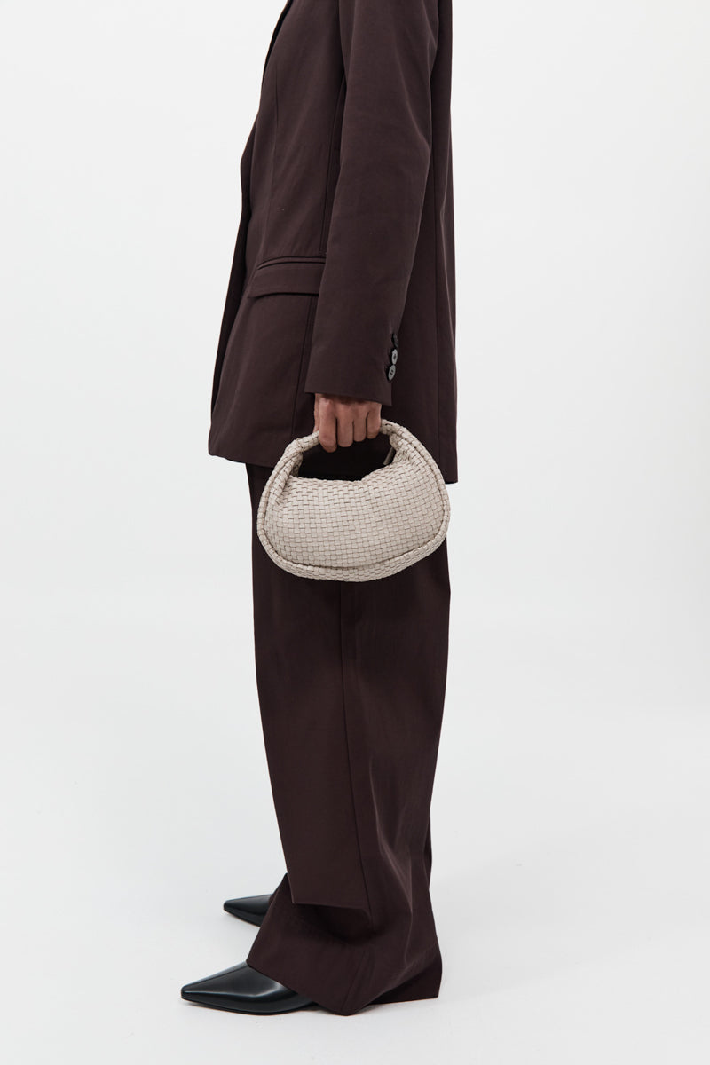 Lattice Weave Mini Bon Bon Bag - Creme