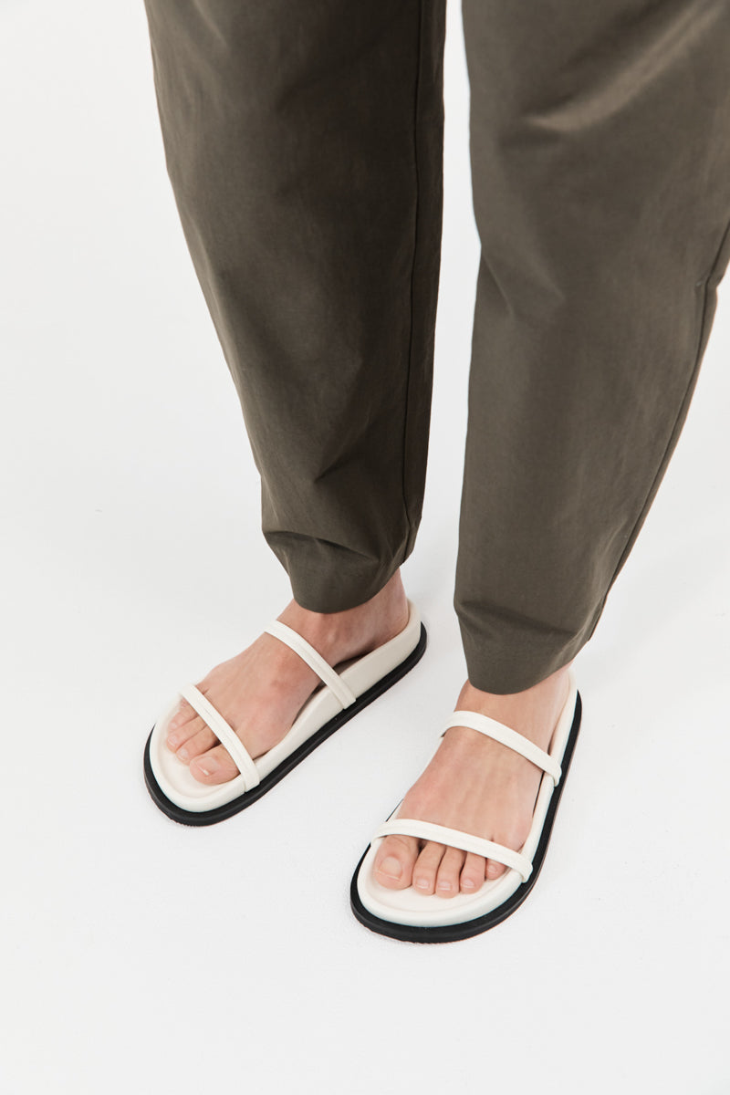 Fine Double Strap Slide - Off White