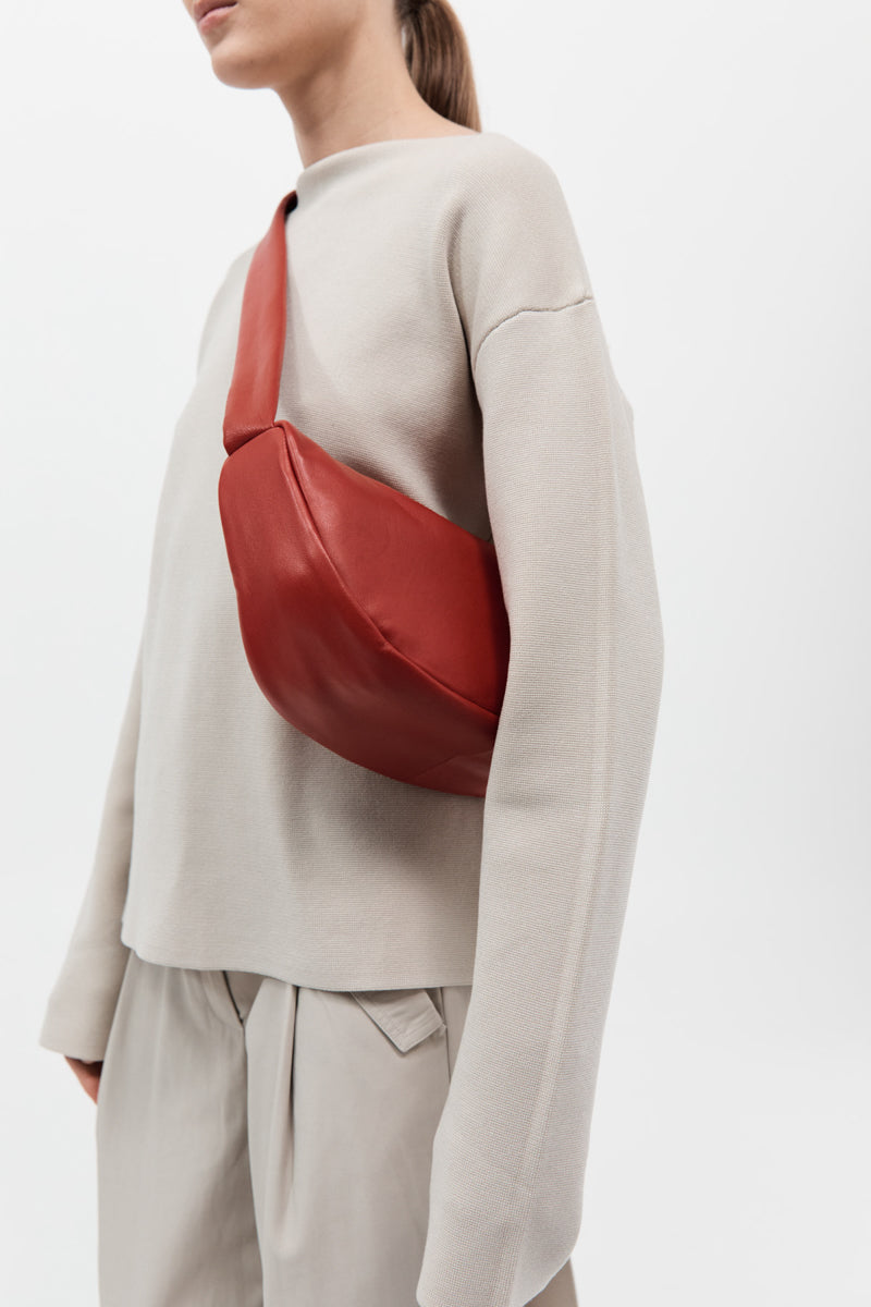 Soft Crescent Bag - Rosso