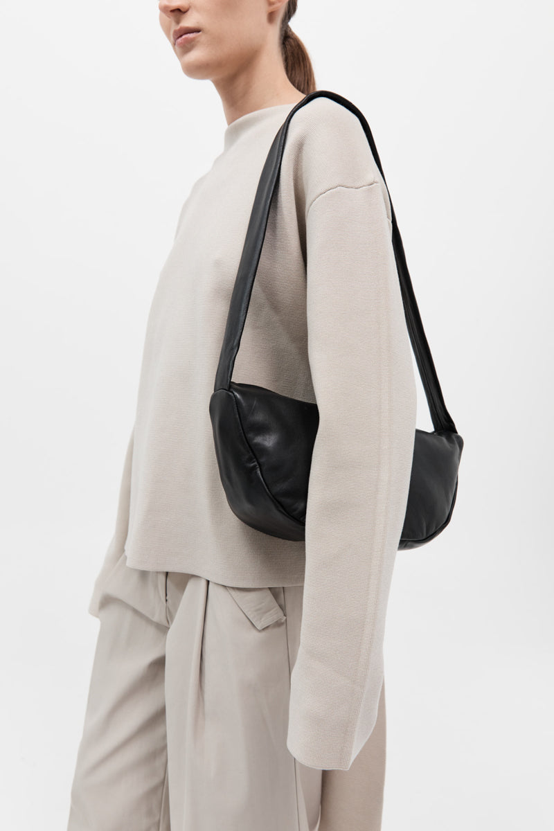 Soft Crescent Bag - Black