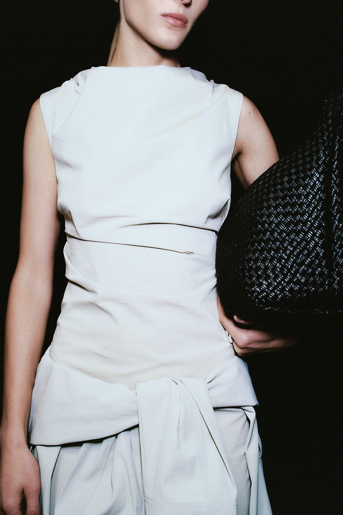 Soft Sculptural Dress - Creme