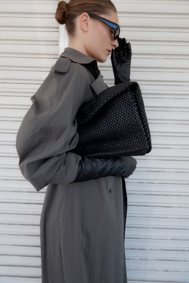 Lattice Everyday Satchel - Black
