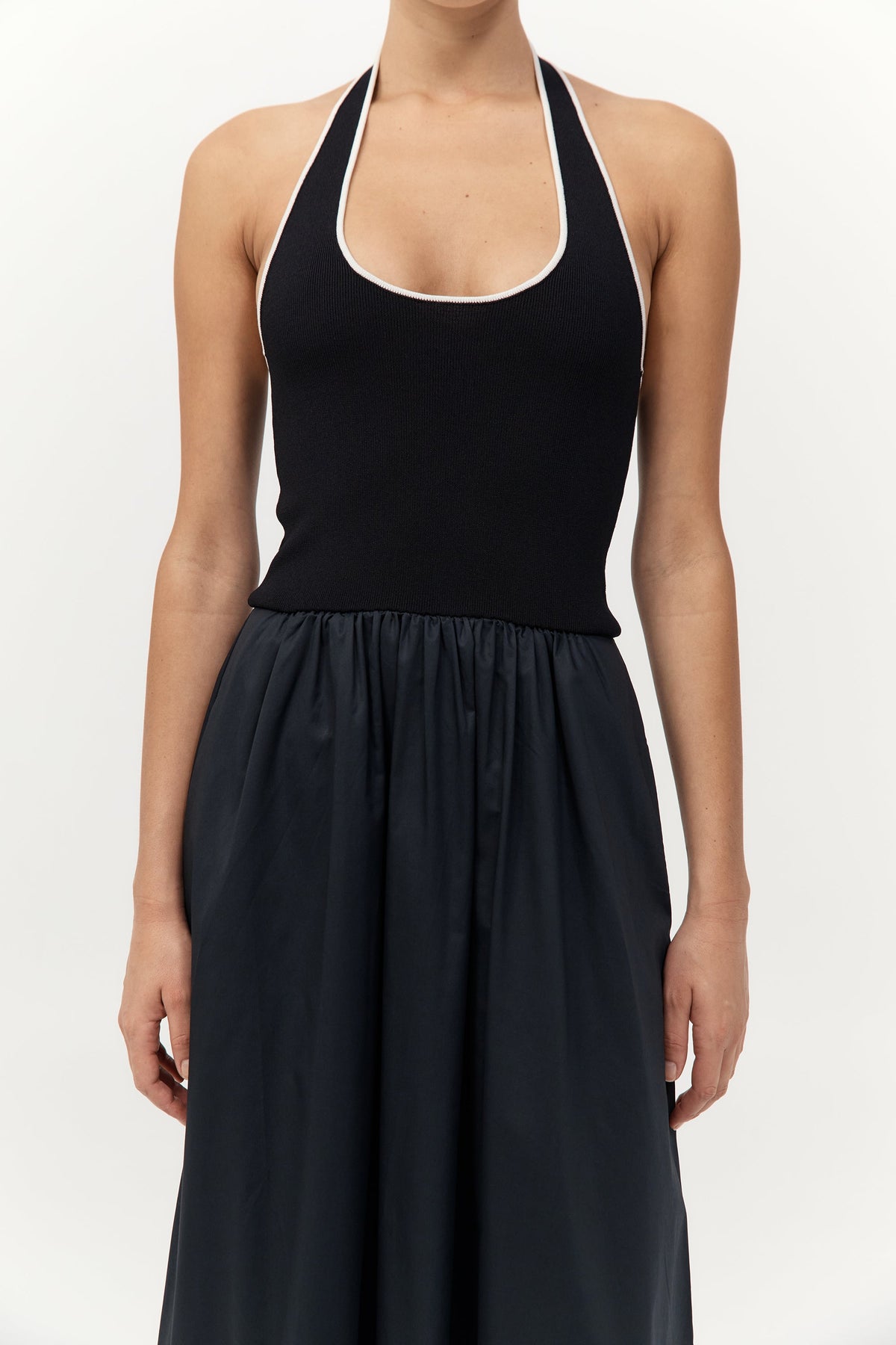 St. Agni | Halter Gathered Dress - Black St. Agni | Halter Gathered Dress - Black
