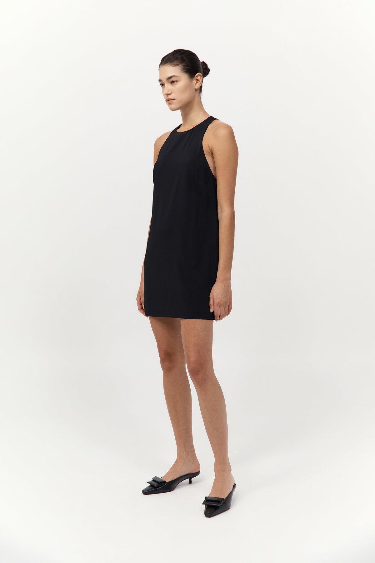 Cut Away Shift Dress - Black