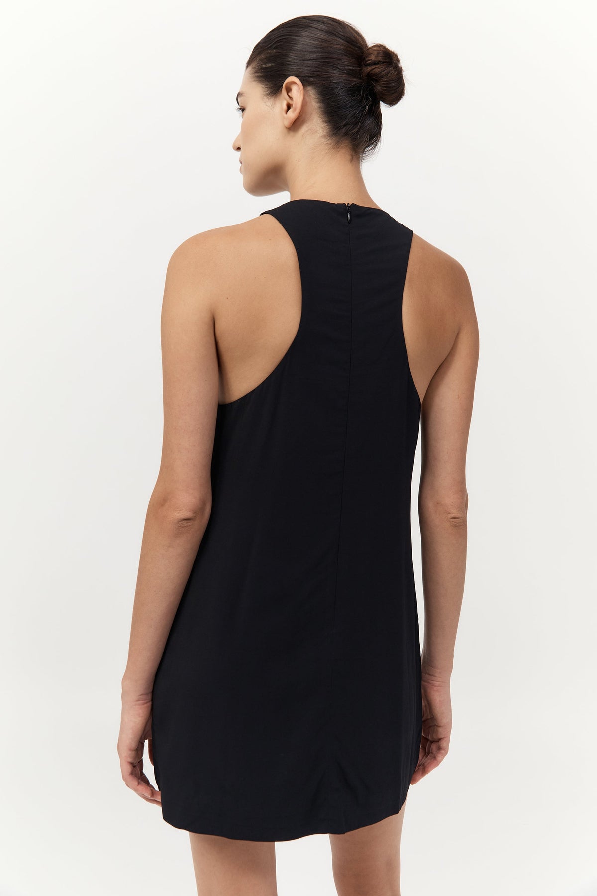 Cut Away Shift Dress - Black