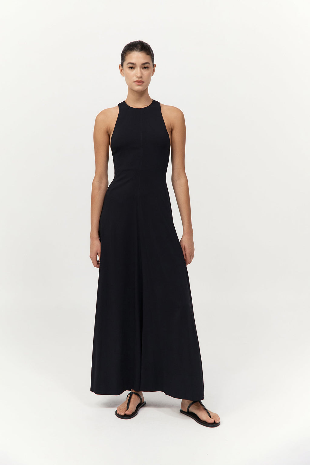 st agni cut out midi dress + NET SUSTAIN Arc cutout stretch-crepe midi dress - black