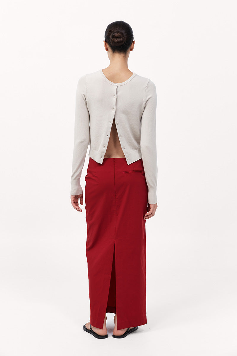 Minimal Column Skirt - Rosso