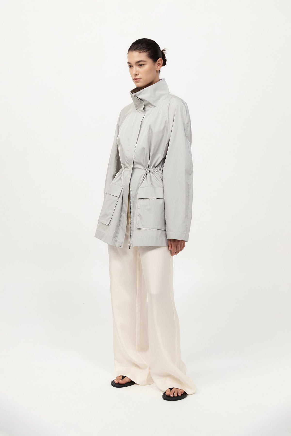 Paper Taffeta Parka - Silver