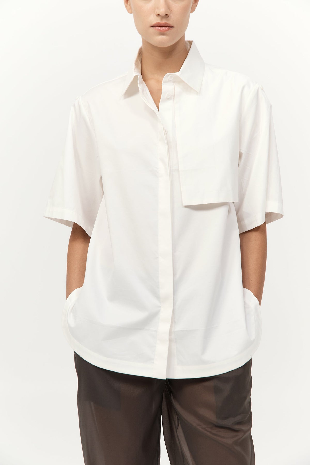 Utility Short Sleeve Shirt - Off White