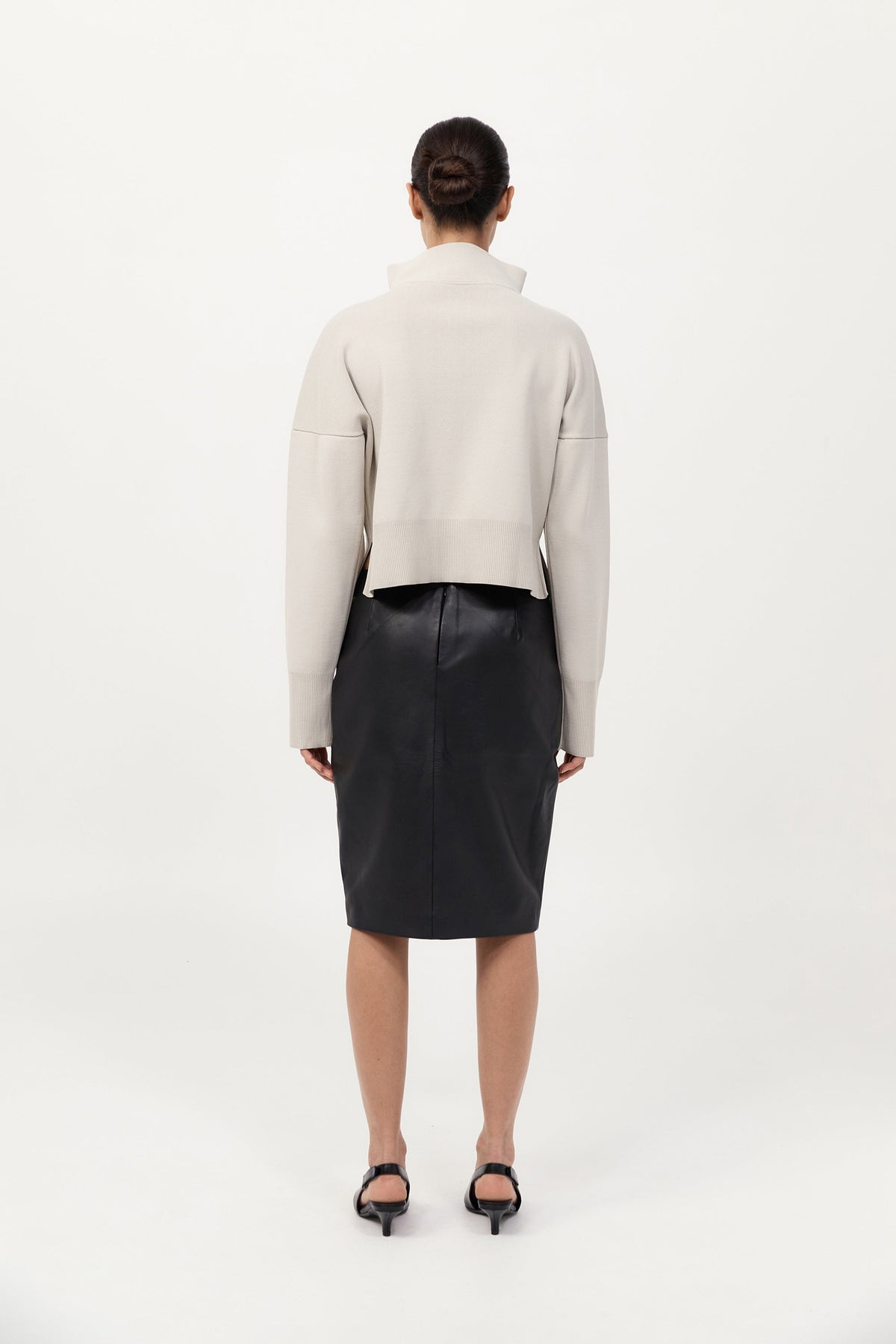 Milano Knit Zip Jumper - Silver