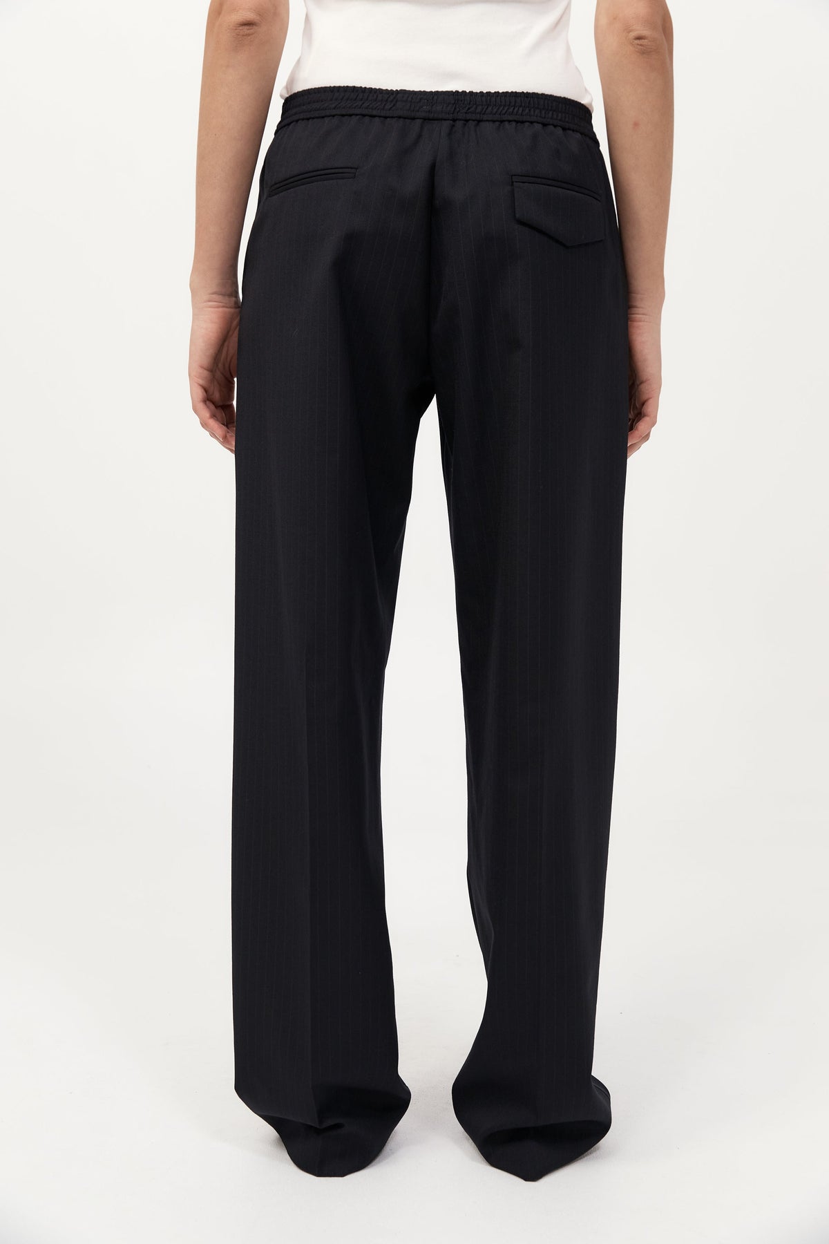 Tailored Active Pants - Black Pinstripe