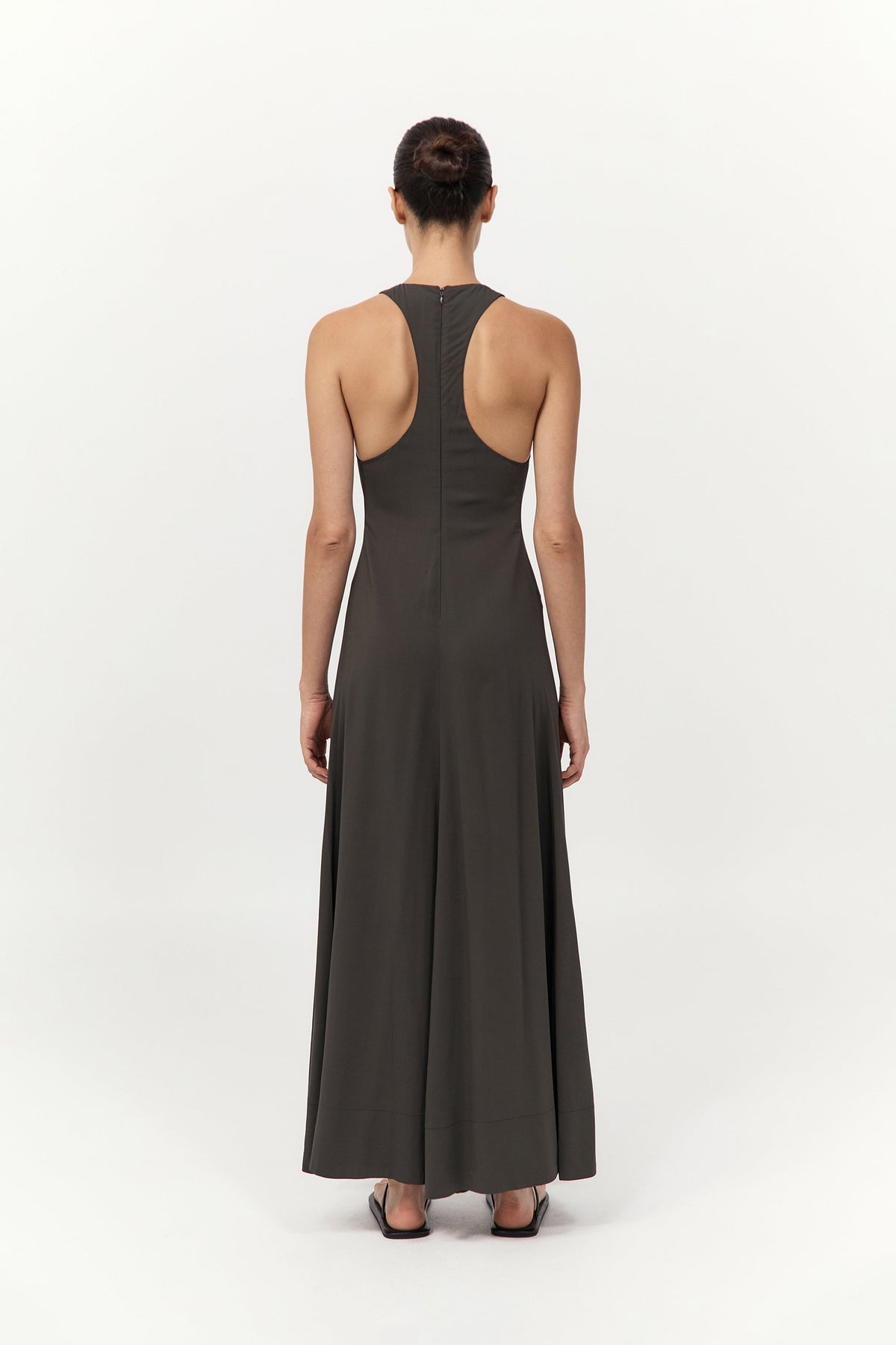 Cut Away Maxi Dress - Black Olive