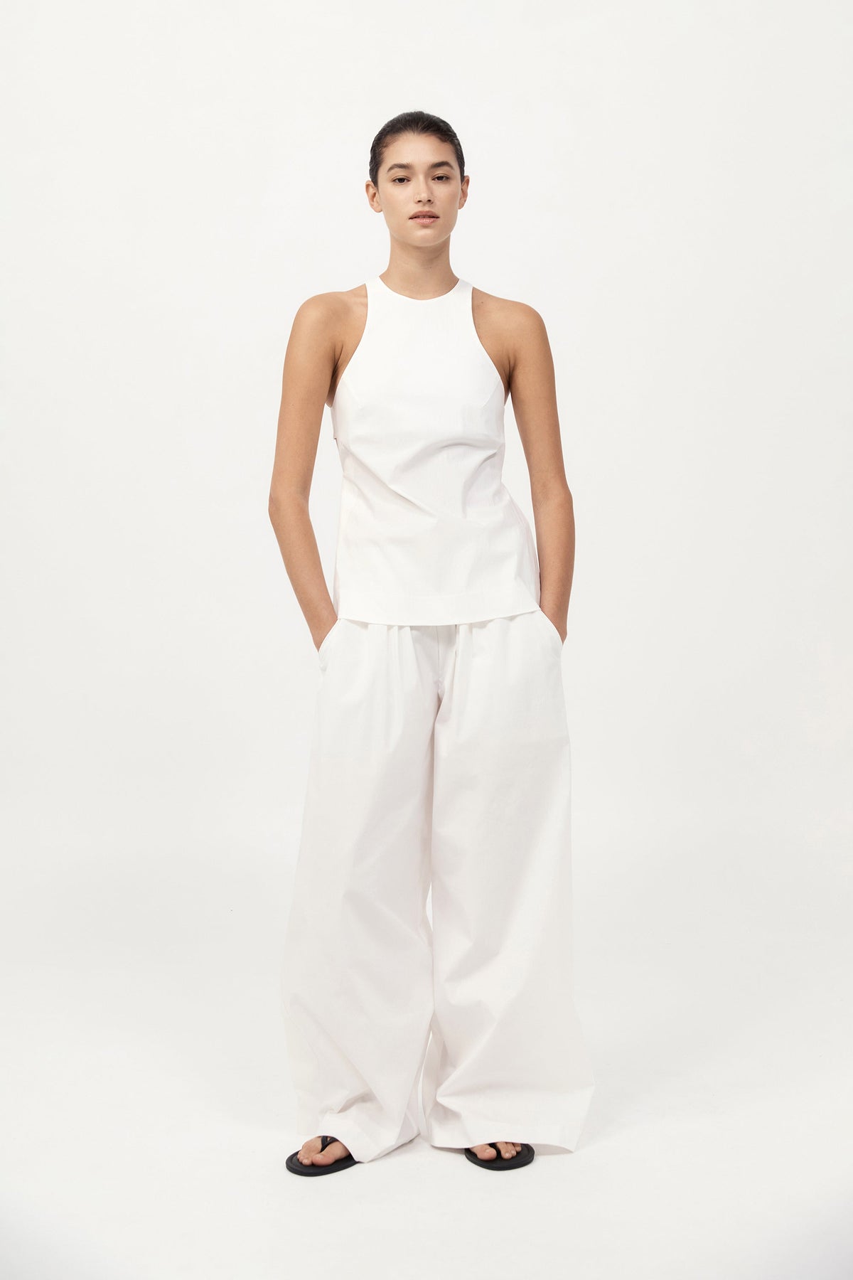 Everyday Drawstring Pants - White