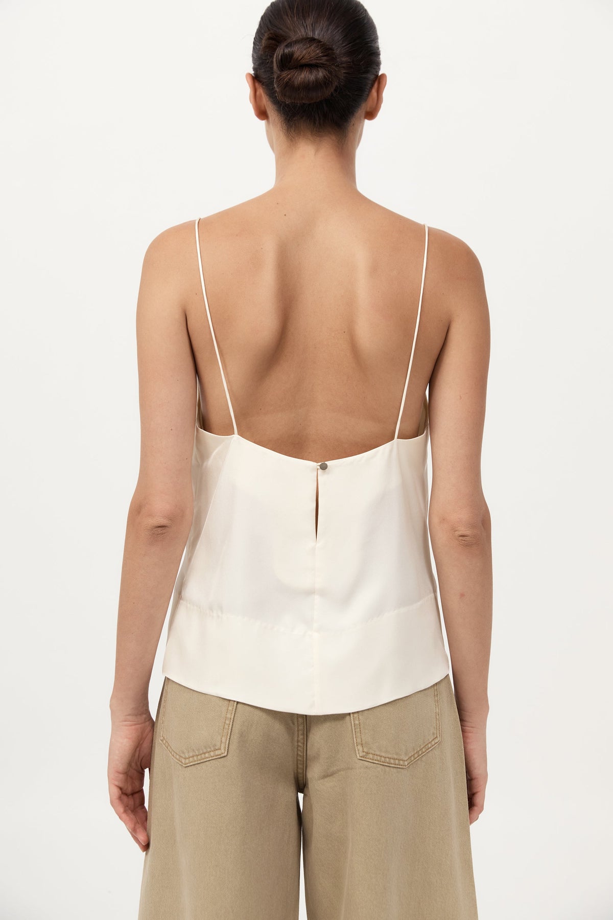 Silk Twill Cami - Milk