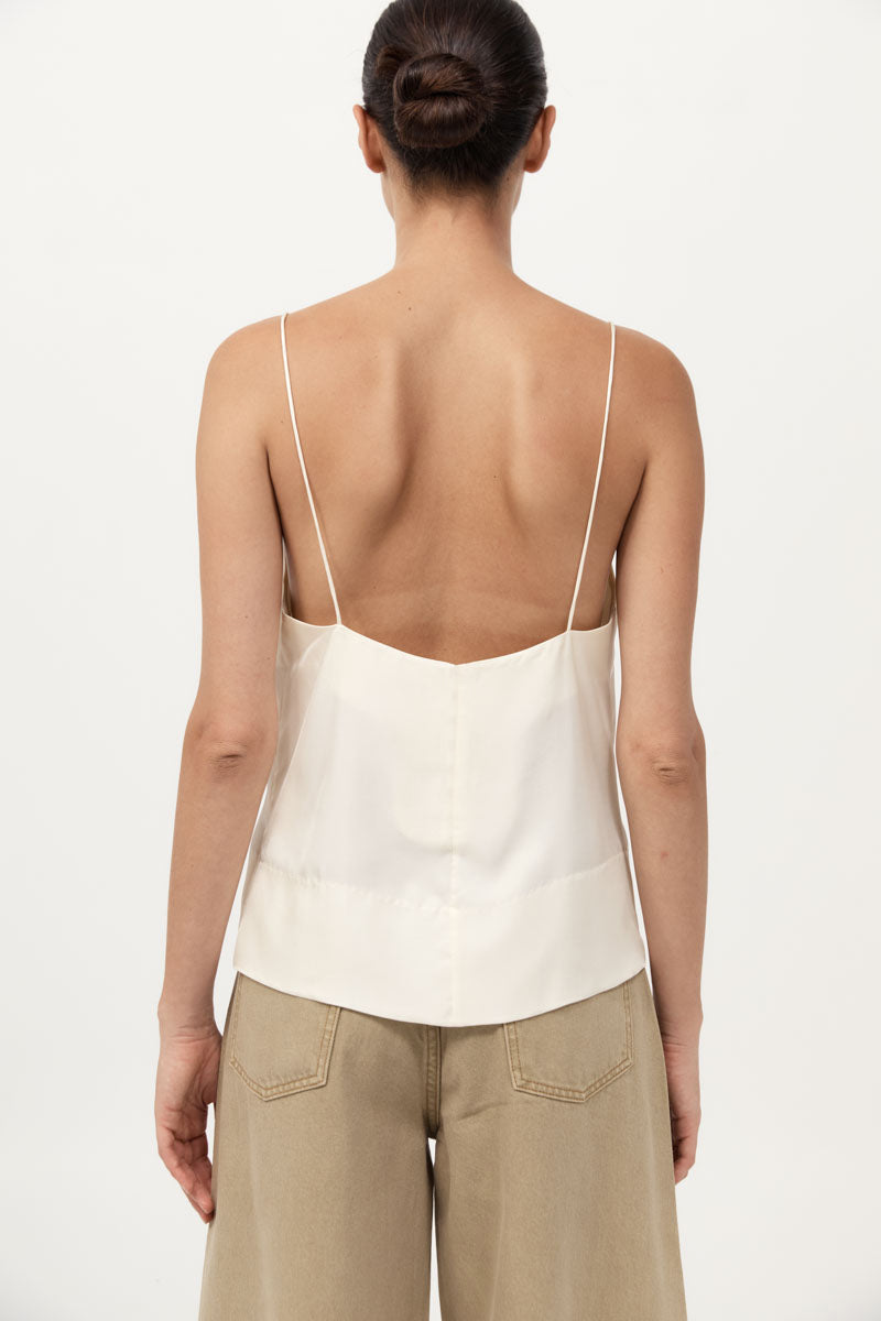 Silk Twill Cami - Milk