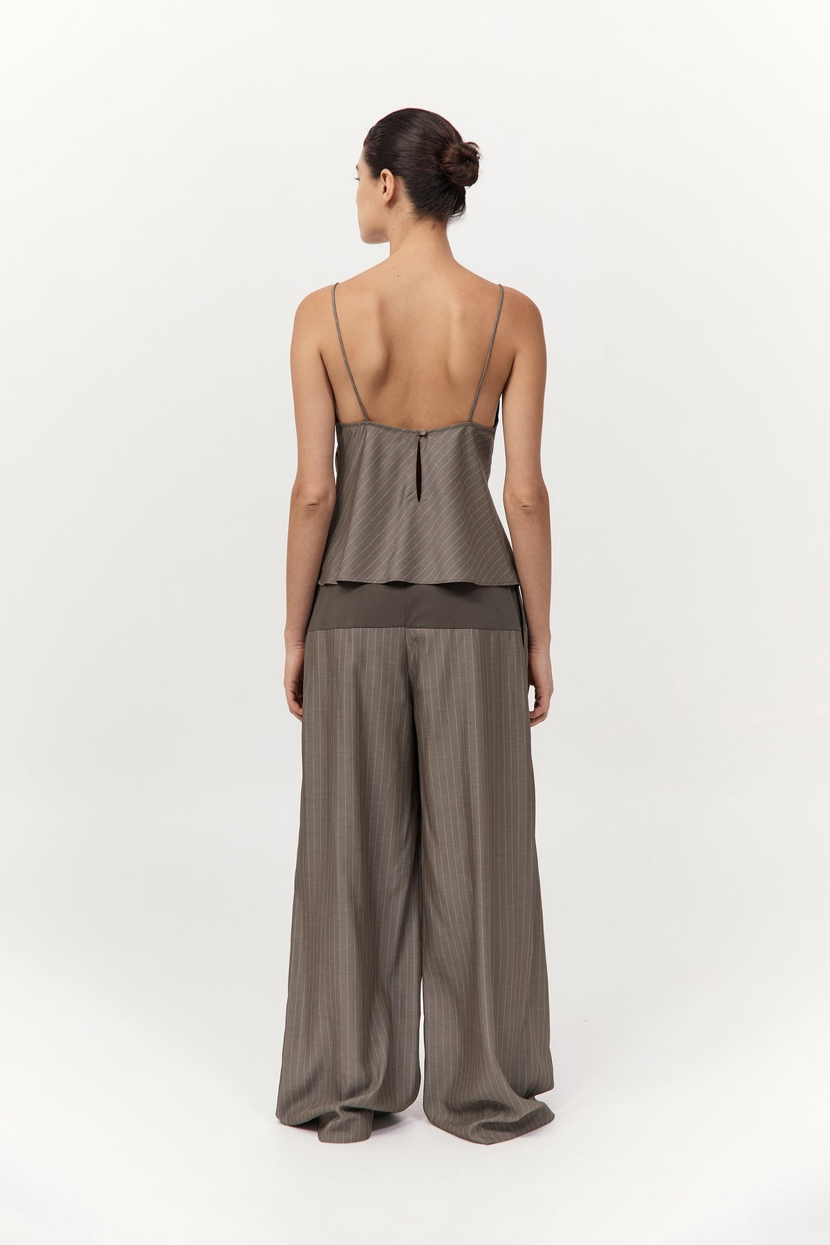 Relaxed Splice Pants - Khaki Pinstripe
