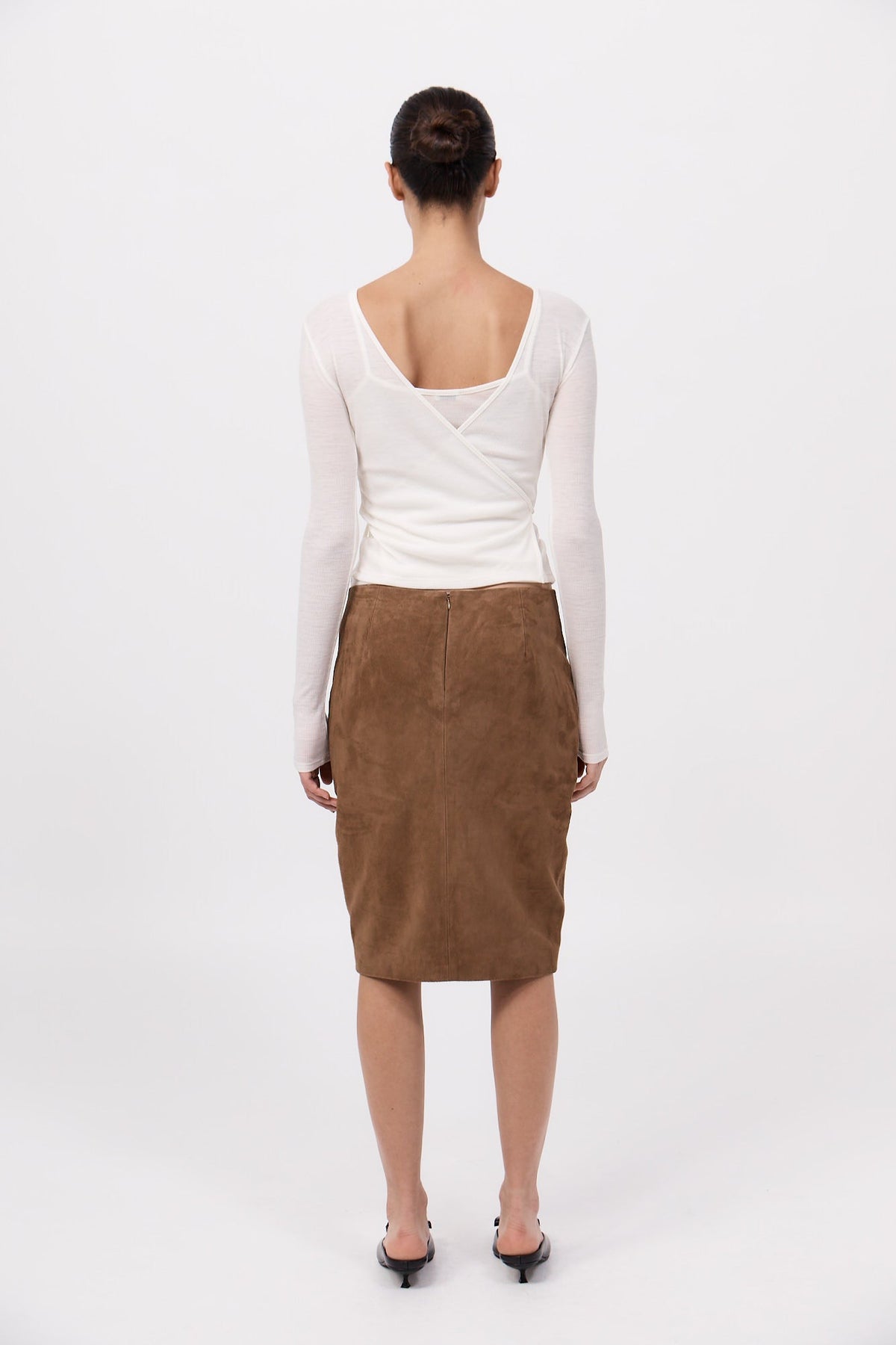 Baby Wool Wrap Top - Off White