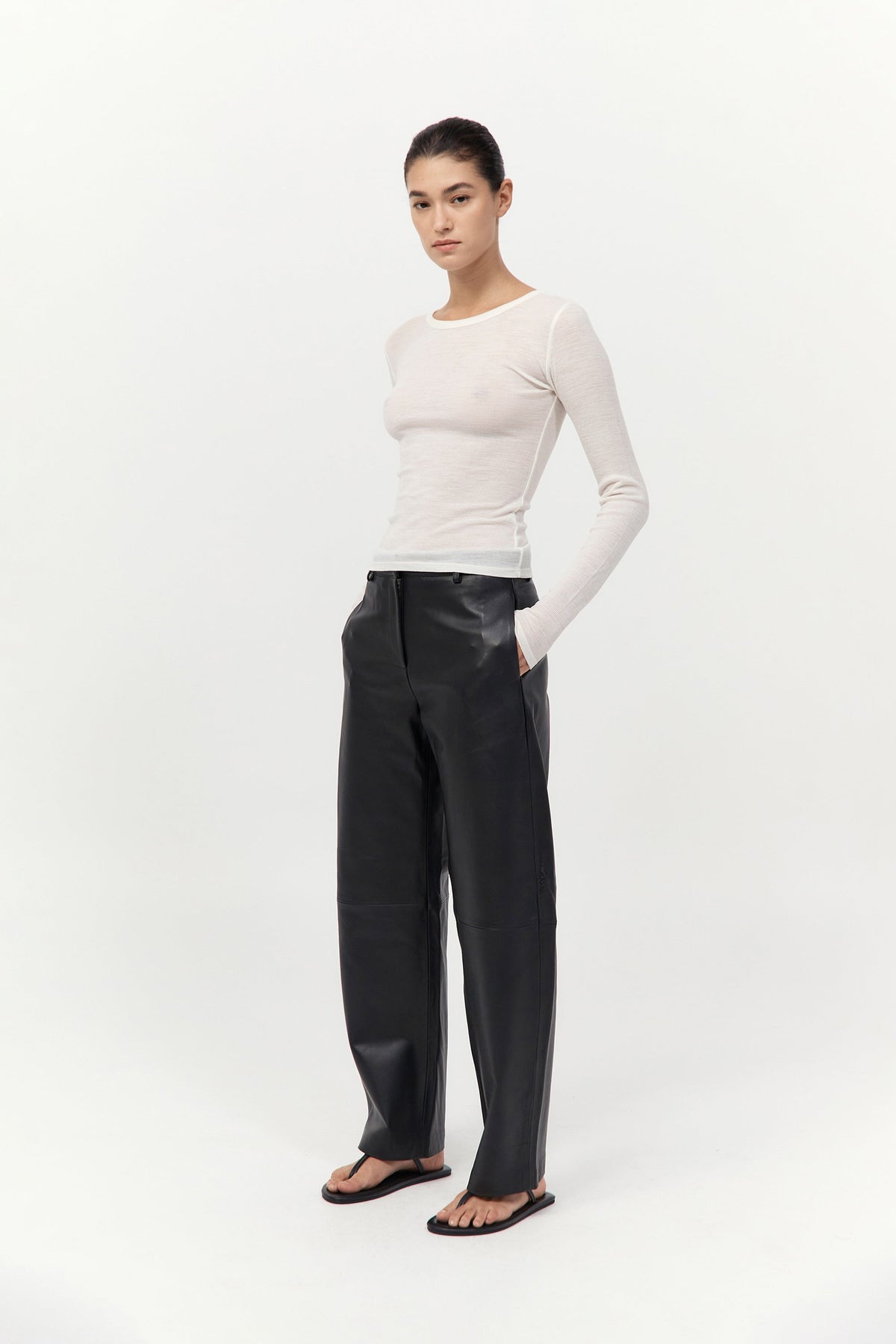 Baby Wool Long Sleeve Top - Off White