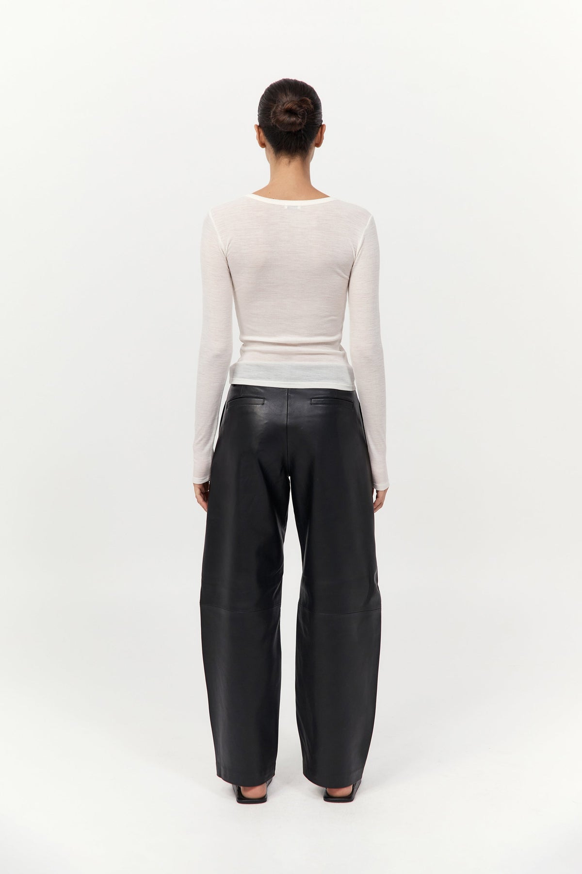 Baby Wool Long Sleeve Top - Off White