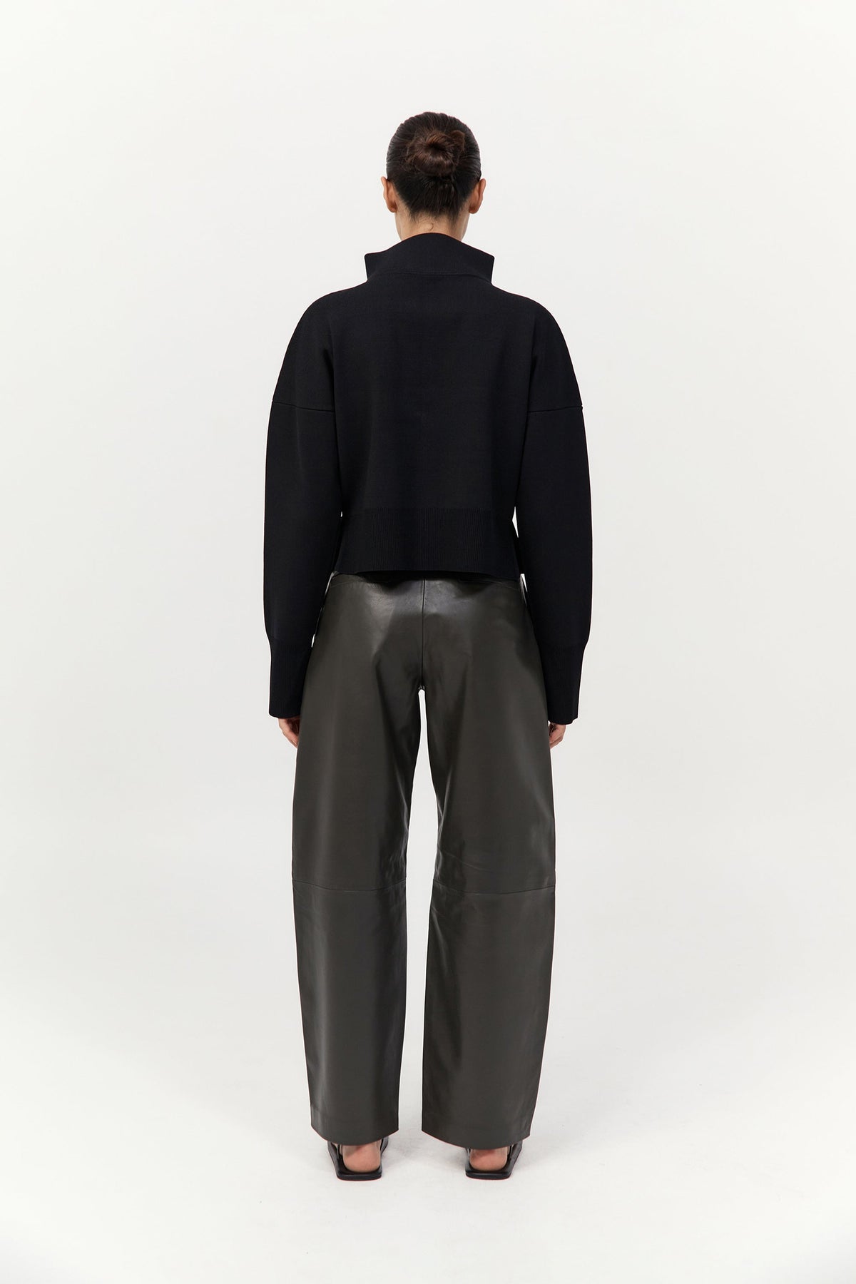 Milano Knit Zip Jumper - Black