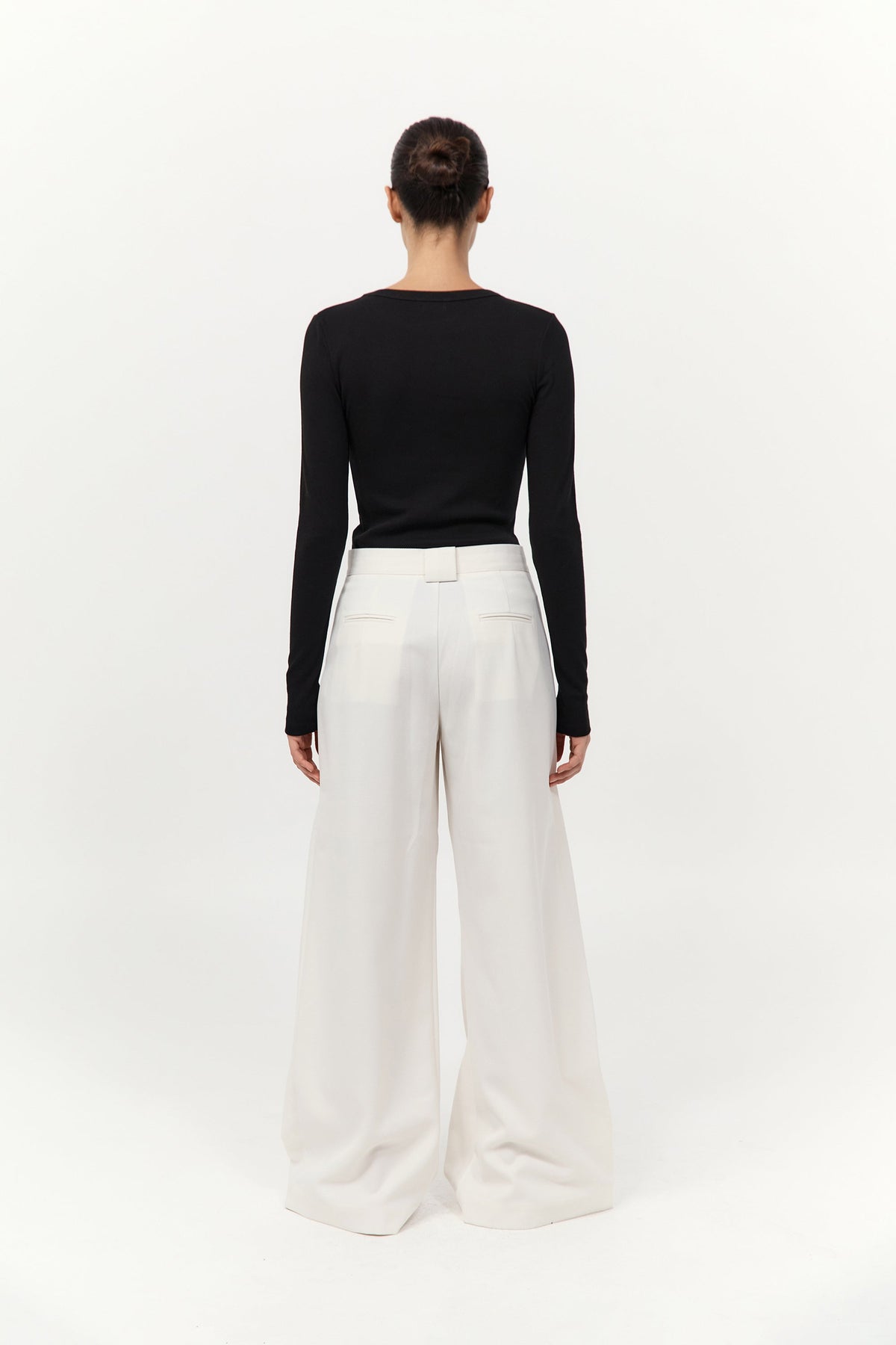 Organic Cotton Long Sleeve Top - Jet Black