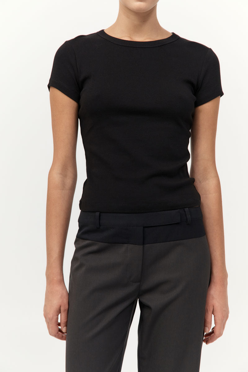 90s Splice Panelled Pants - Black Olive / Black