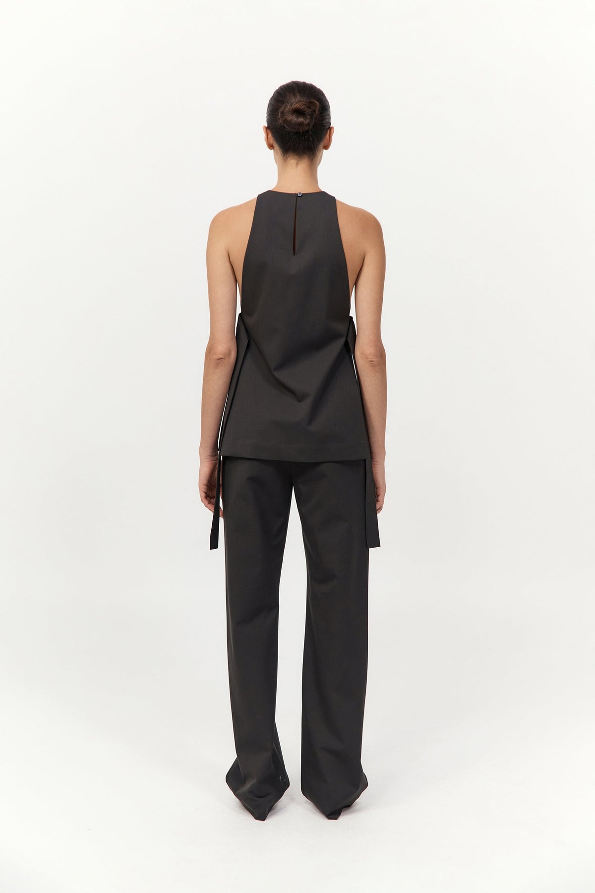 Side Tie Top - Black Olive