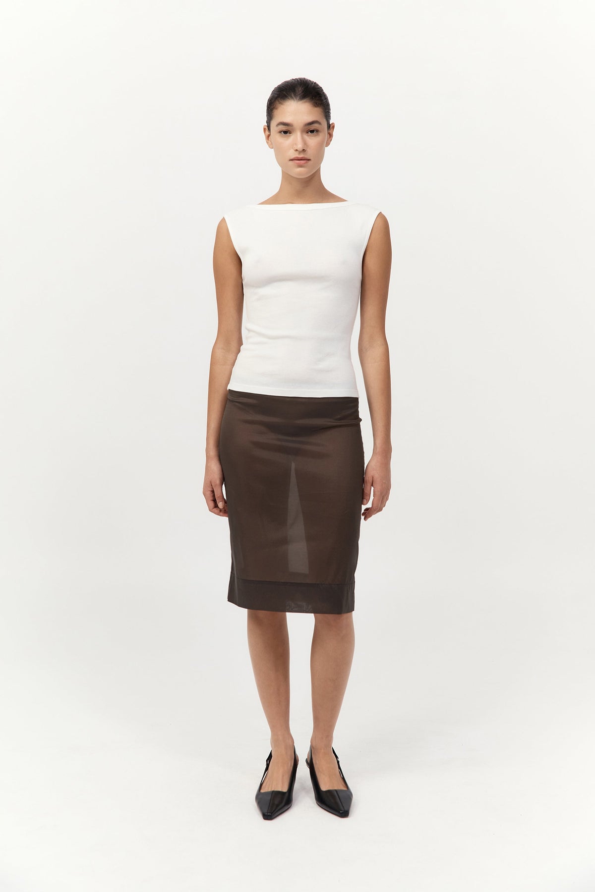 Transparent Skirt - Black Olive