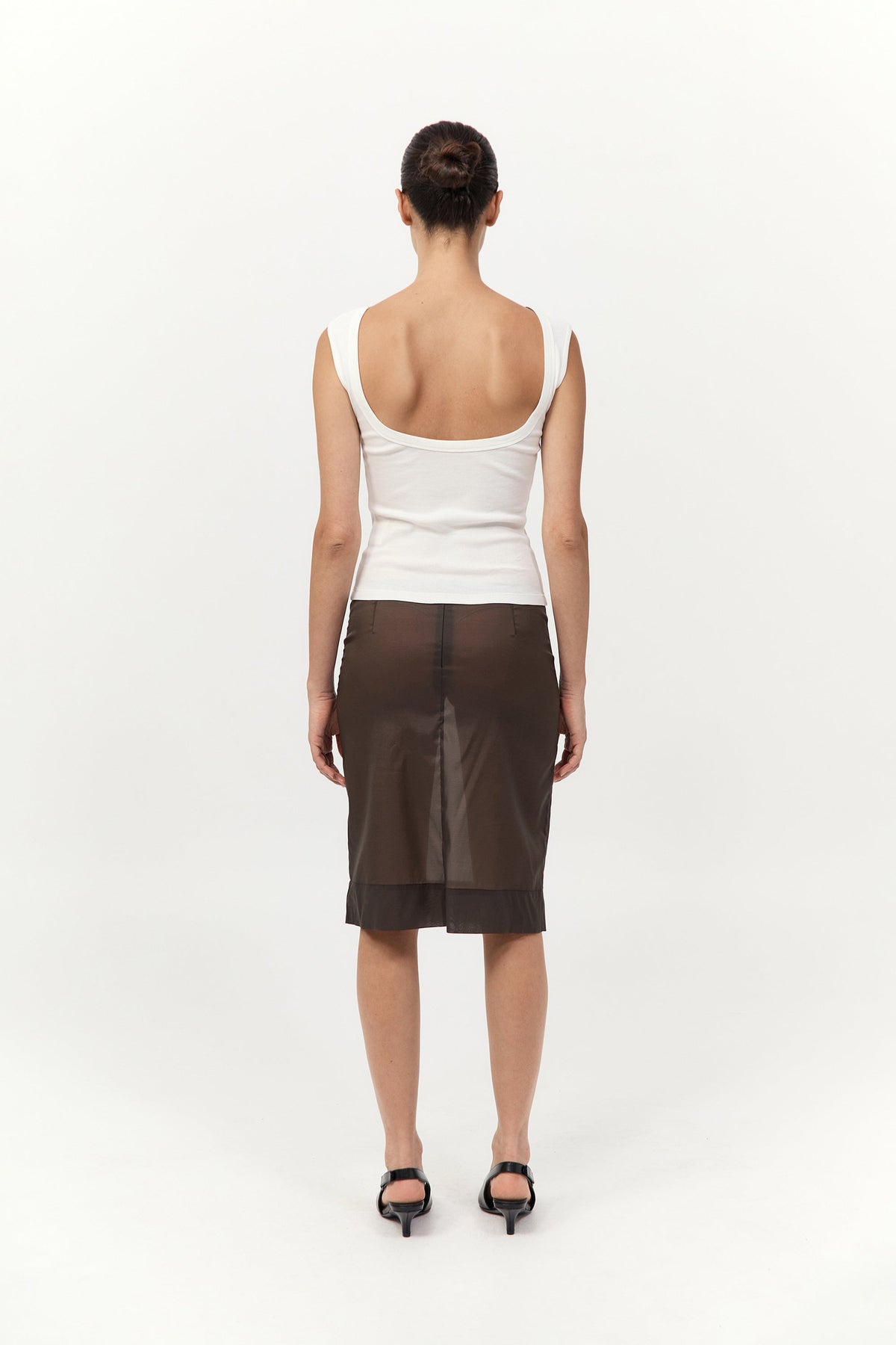 Transparent Skirt - Black Olive