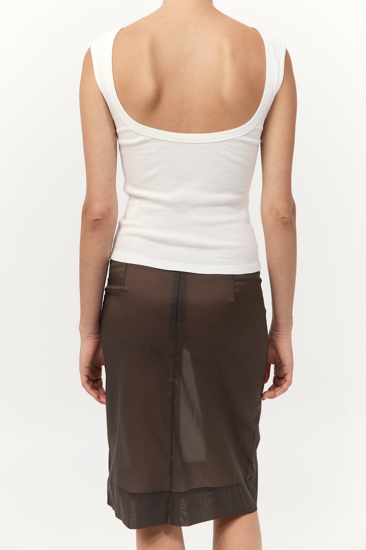 Transparent Skirt - Black Olive