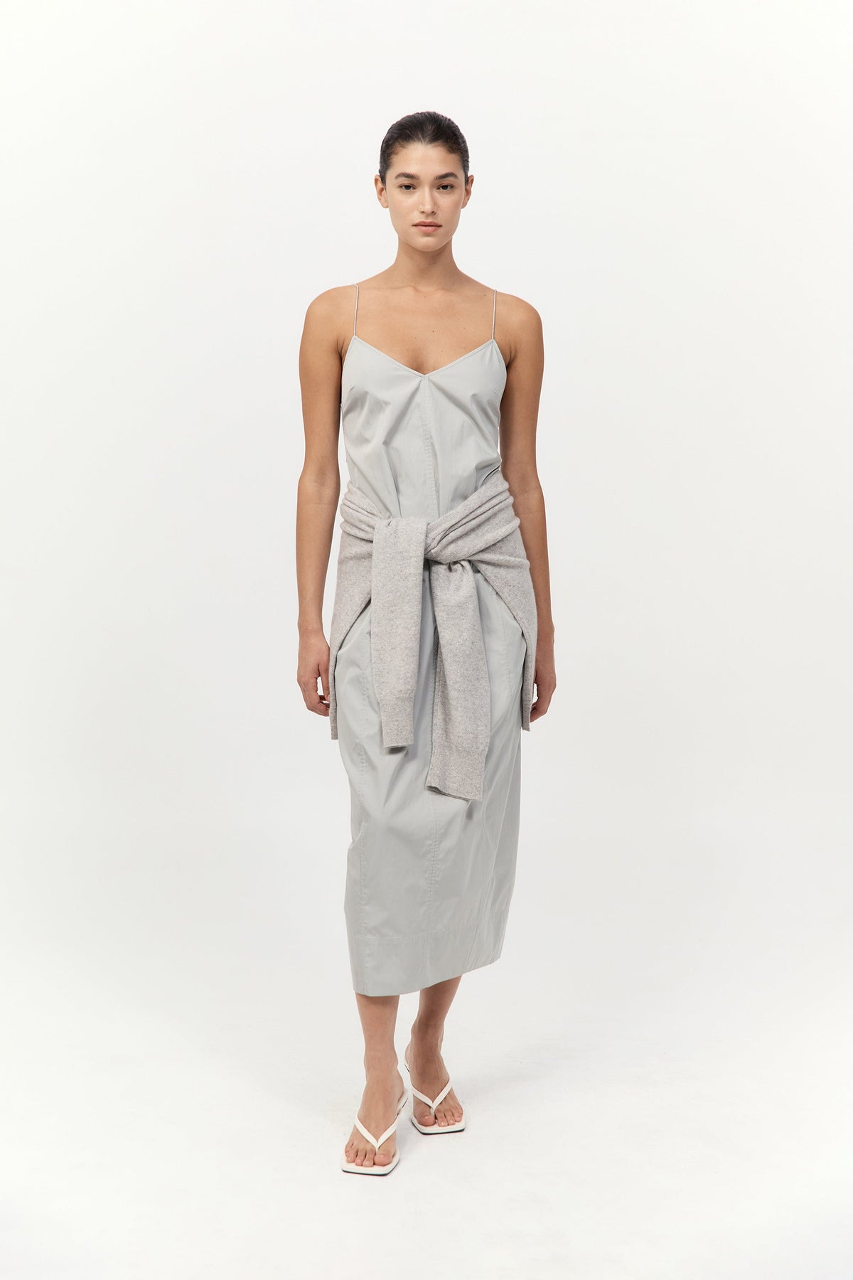 Paper Taffeta Cocoon Dress - Silver